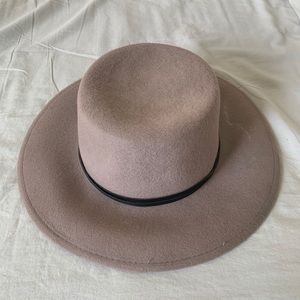 Soft Grey BCBGeneration Wool Fedora Hat Adjustable